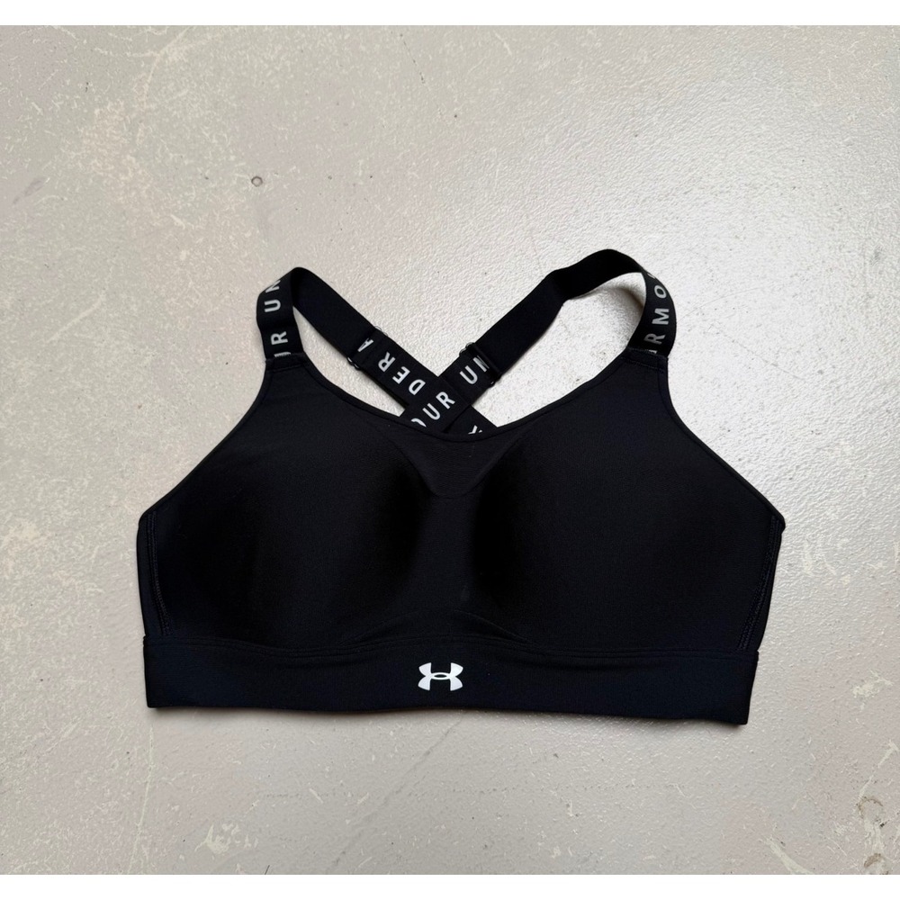 Under Armour Infinity High Sports Bra Black Molded Padding Womens Medium Active